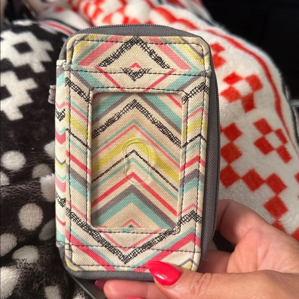 Multicolor Chevron Phone Pouch wallet thirty-one 31 clutch case Velcro.zip